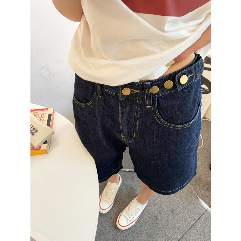 腰围可调节高腰牛仔短裤女夏季薄款直筒显瘦五分裤2023新款裤子潮,女装/女士精品,牛仔裤,淘宝优惠券,粉丝福利购,淘宝优惠卷