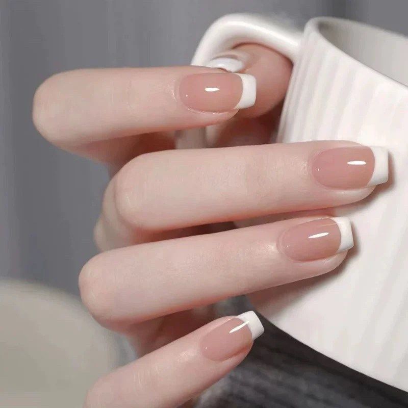 【裸色法式】穿戴甲温柔显白法式气质裸色渐变美甲新娘孕妇穿戴甲,彩妆/香水/美妆工具,穿戴甲/甲片,淘宝优惠券,粉丝福利购,淘宝优惠卷