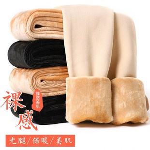 女秋冬裸感薄款 裤 黑色秋裤 长裤 打底 外穿加绒棉裤 光腿肉色打底裤