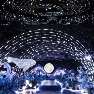 婚庆流星雨灯带流水拱门追光跑马灯条星空婚礼舞台背景吊顶装饰灯