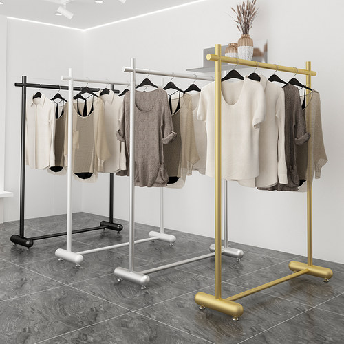 简易晾衣架落地立式卧室挂衣服架子加粗小型阳台家用结实晾衣神器