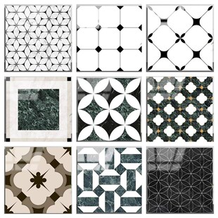 现货黑白亮光瓷砖800800仿古砖仿石材大理石地砖绿色拼花墙砖花砖