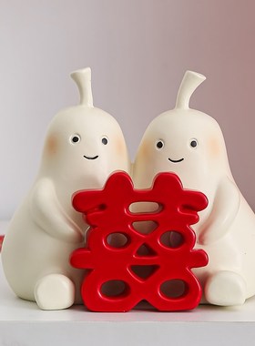 新婚礼物喜字摆件婚房布置婚礼装饰品送新人送闺蜜订婚结婚礼品