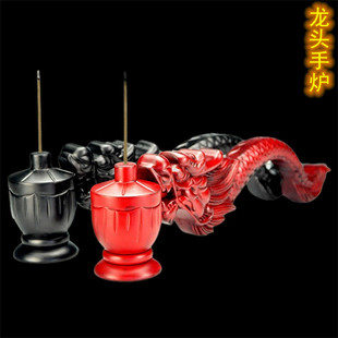 龙头手炉法器实木佛具立香线香炉长柄手握款手炉双色可选