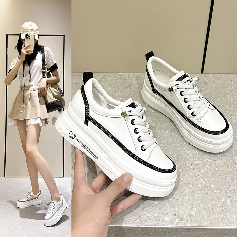 厚底内增高小白鞋女2024新款春B秋韩版百搭休闲运动鞋网红爆款板