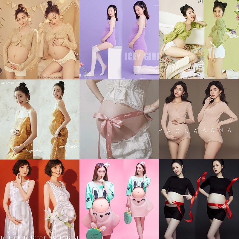 孕妇照服装夏在家拍小清新仙气影楼孕妈咪拍照衣服孕妇摄影写真服