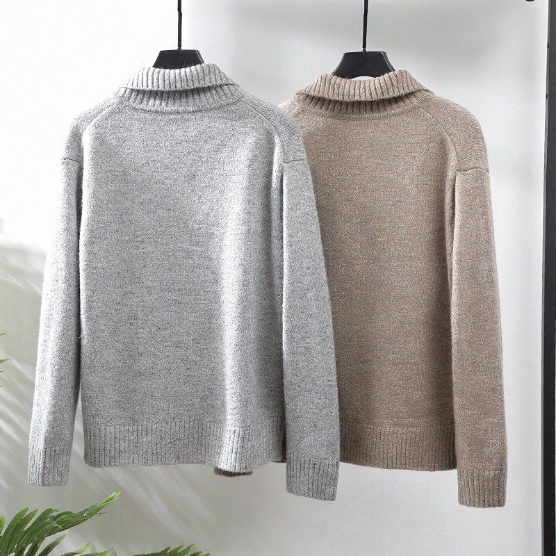 【式衣间原厂!绵羊毛+马海毛】高领针织衫 男款开衫毛衣休闲外套