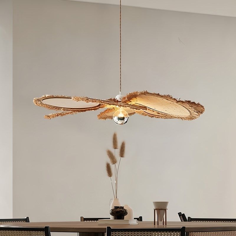 波记侘寂风花瓣餐厅吊灯日式复古民宿客厅卧室灯创意手工藤编灯具,家装灯饰光源,餐厅吊灯,淘宝优惠券,粉丝福利购,淘宝优惠卷