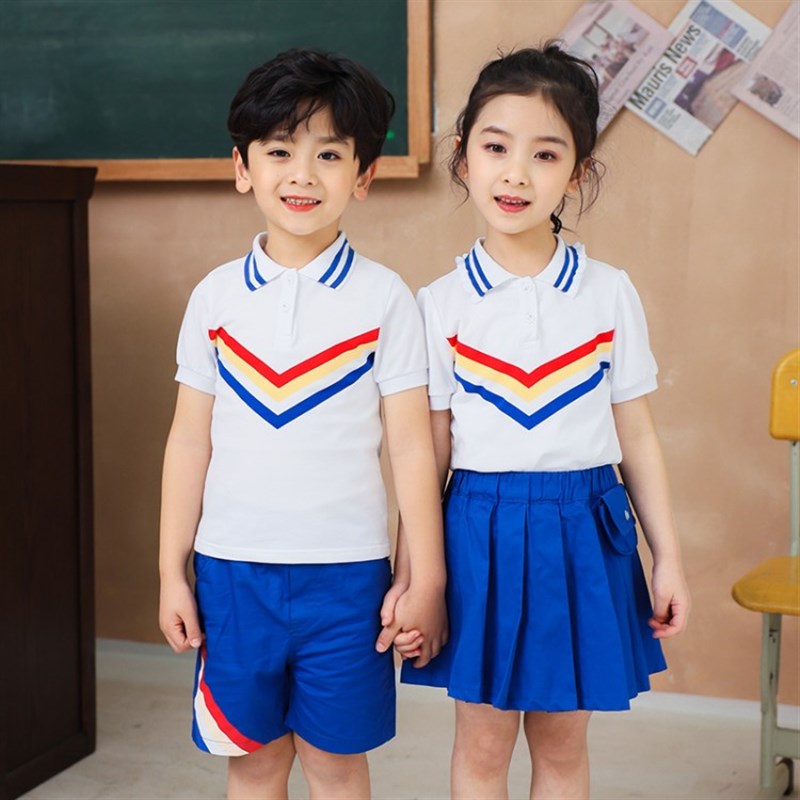 英伦风幼儿园服夏季可爱亲子儿童校服套装小学生毕业照运动会班服