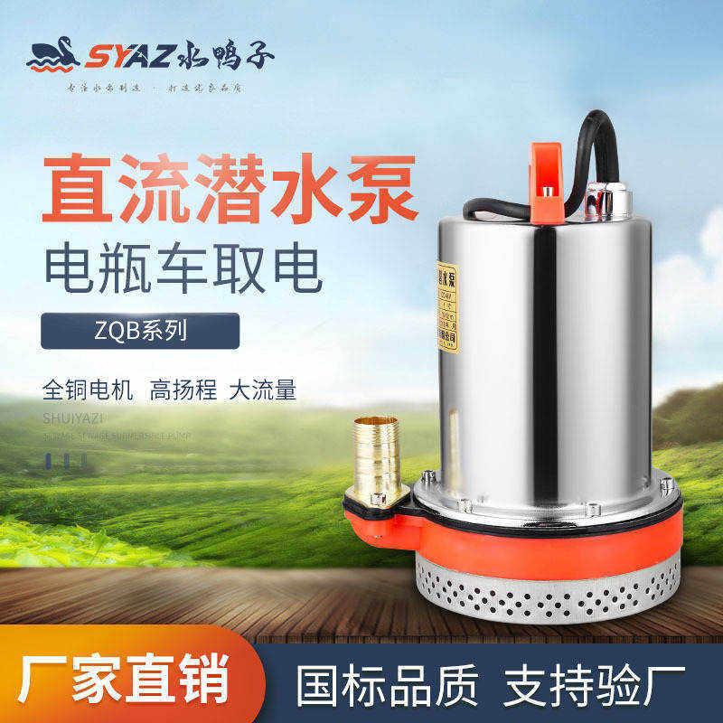 直流潜水泵12V24V4q8V60V伏家用电瓶车抽水泵小型电动车农用抽水