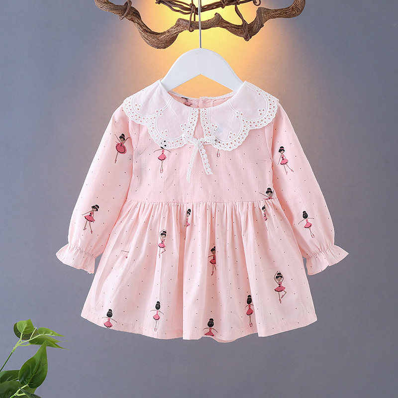 女宝宝长袖连衣裙春秋时尚洋气婴儿公主裙纯棉女童裙子春夏装薄款