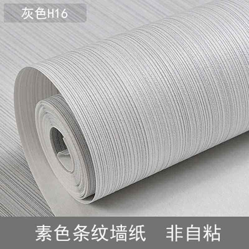 简约条纹b素色墙纸纯色黄色灰色 卧室客厅酒店工程装修壁纸pvc压