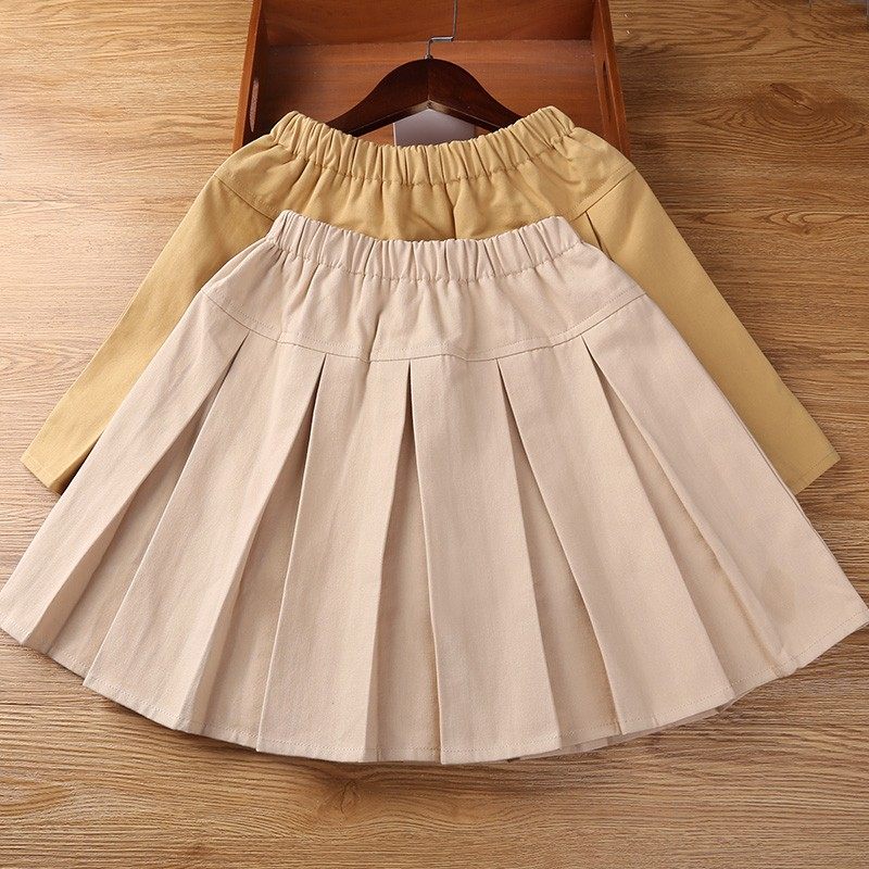 女童短裙浅卡其色小学生校服裙子学院风宝宝百褶裙儿童表演半身裙,童装/婴儿装/亲子装,半身裙,淘宝优惠券,粉丝福利购,淘宝优惠卷