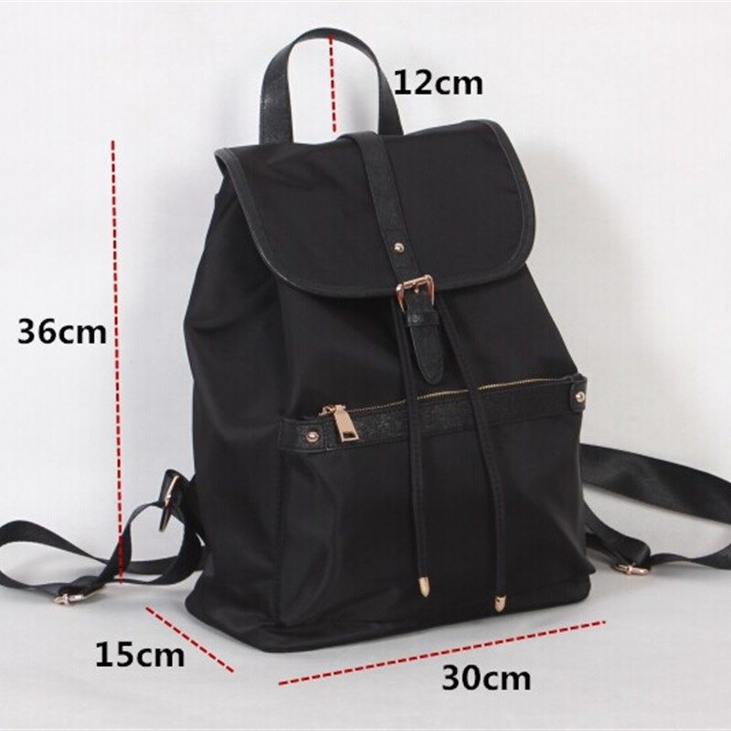 2024新款潮流双肩包韩版防水尼龙女包妈咪旅行背包休闲黑色双肩包