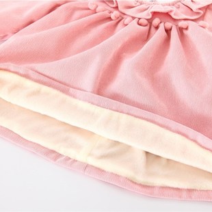 女童冬装连衣裙女宝宝加绒裙子0-1-2-3岁4春秋公主裙韩版潮童装厚