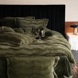 撸猫手感a丨牛奶绒四件套2024新款床单被套高级感绿色秋冬季床品