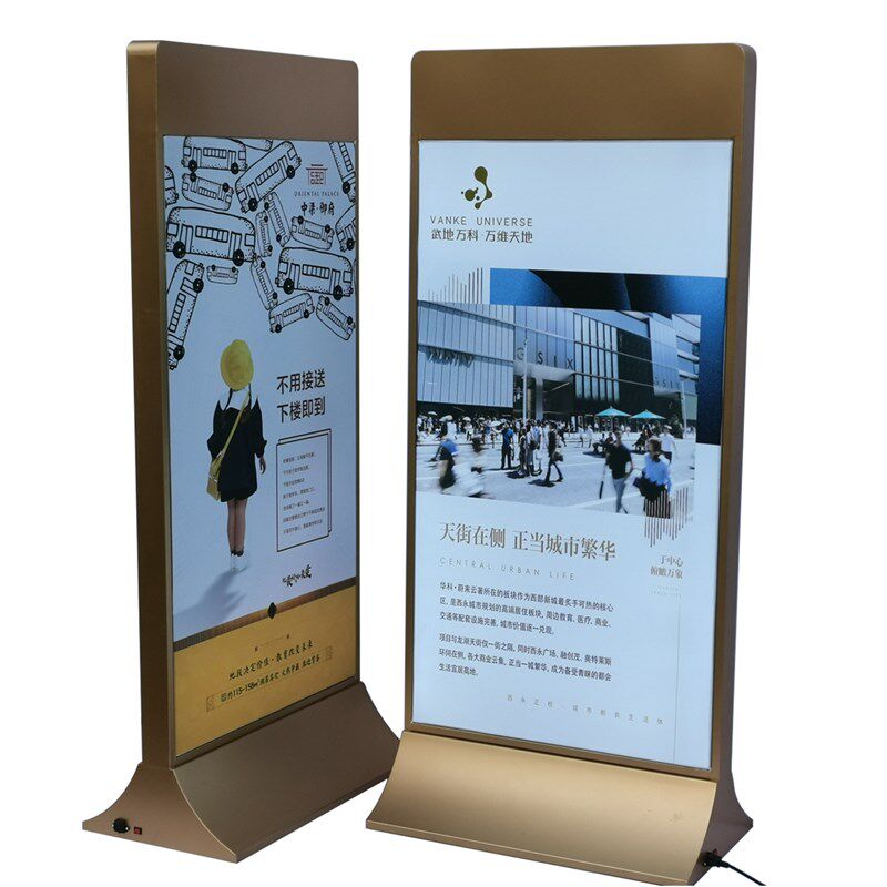 超薄卡布灯箱立式移动软膜uv灯箱广告牌户外落地插电发光展示牌!