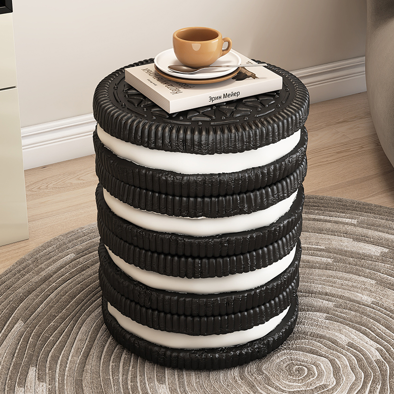 沙发边柜边几牀头置物架客厅小茶几装饰品摆件圆凳牀头柜创意家居