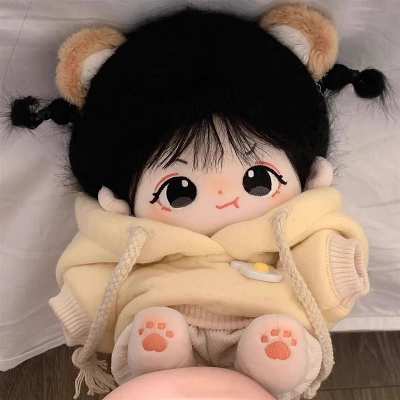 现货难哄2d0cm棉花娃娃衣裸娃炸毛女娃有骨架可爱毛绒公仔女生礼