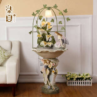 开业落地礼电视柜装 客厅摆件大型美容院加湿器流水家居 饰品欧式