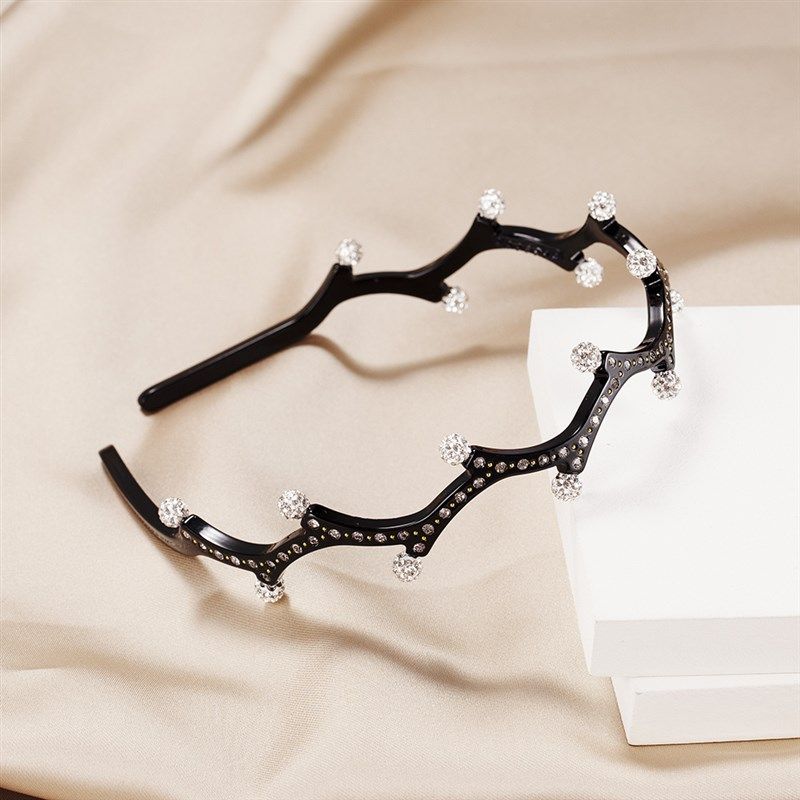 高端气质嫩枝发箍女2023新款发卡碎发神器网红水钻头箍成人发饰品