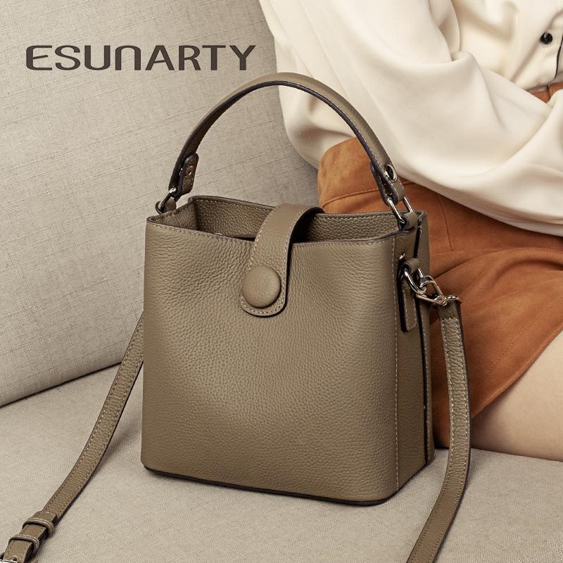 真皮水桶包包女式2025新款手提包通勤女包高级质感百搭软皮斜挎包