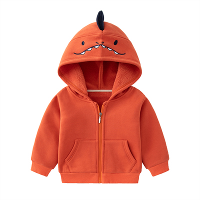 男童连帽卫衣外套2022春秋季新款儿童加薄绒上衣中小童宝宝童装潮