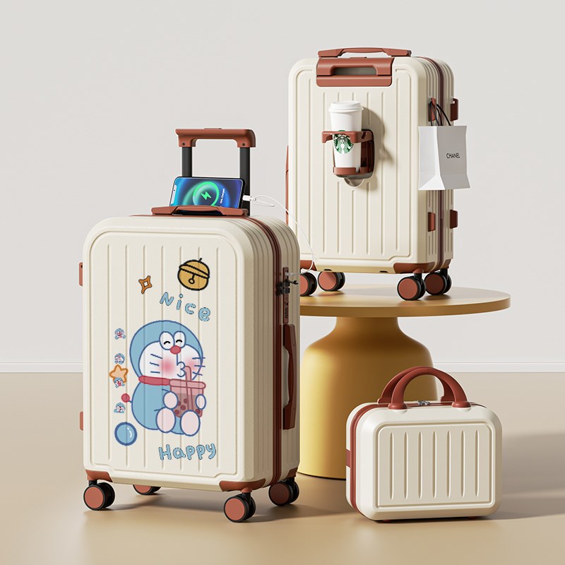卡通动漫行李箱女20寸多功能旅行箱便捷登机拉杆箱男学生密码箱子