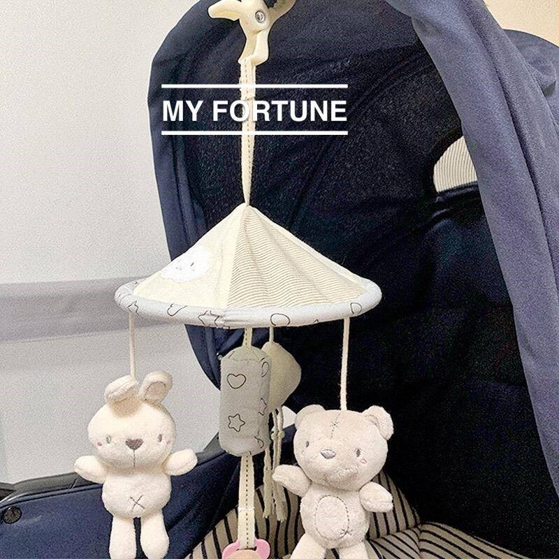 新生儿宝宝动物小推车玩具挂件可A夹风铃吊伞0一1岁3个月6婴儿床