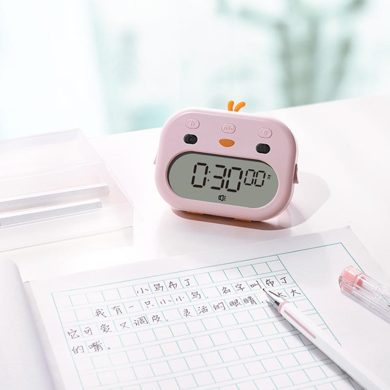 新品静音创意布丁计时器 儿童卡通计F时器可爱电子学生用振动闹钟