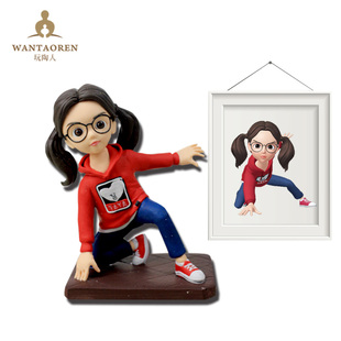 泥塑泥人真人定制 粘土捏人像diy玩偶软陶人偶公仔订做卡通手办