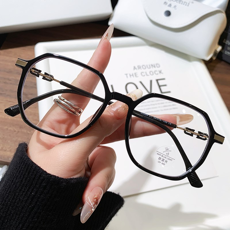 2025新款超轻简约文艺时尚复古防蓝光可配近视镜片眼镜架镜框素颜