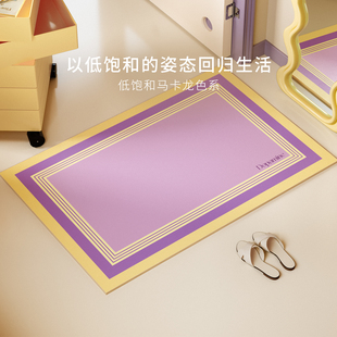 虹汐皮革入户地垫2026新款防滑免洗防水家用客厅进门口室内脚垫