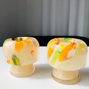 饰简约美学中插花花瓶复古器古样板间皿软装 手工家居装 琉璃