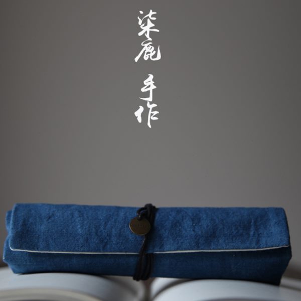 柒鹿手创丨日系文艺复古卷帘笔袋钢笔笔帘卷笔袋大容量女简约男款