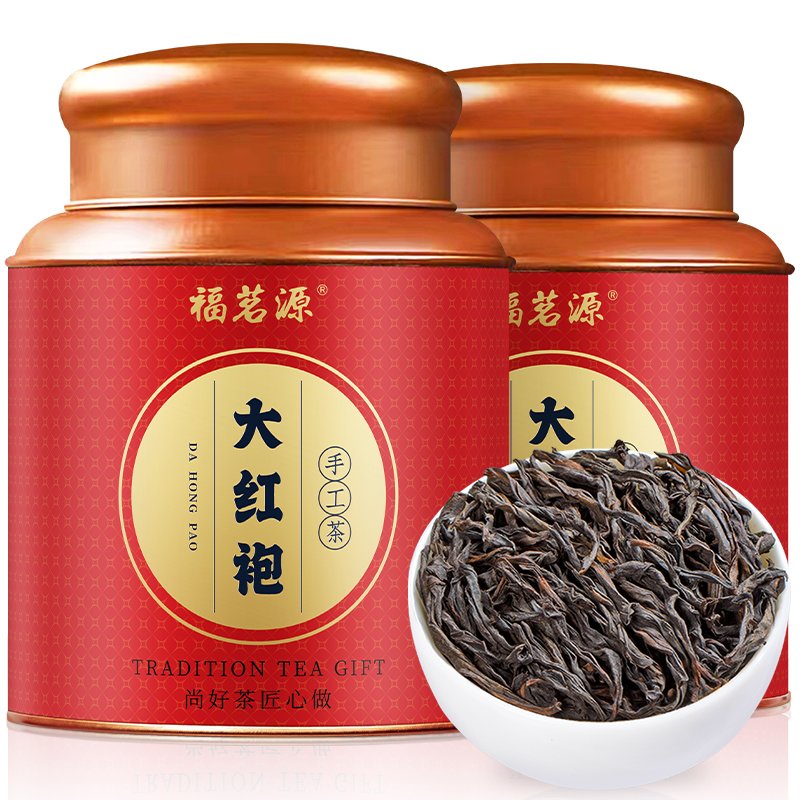 福茗源正宗大红袍2026新茶大红袍岩骨花香高档乌龙茶罐装礼袋装