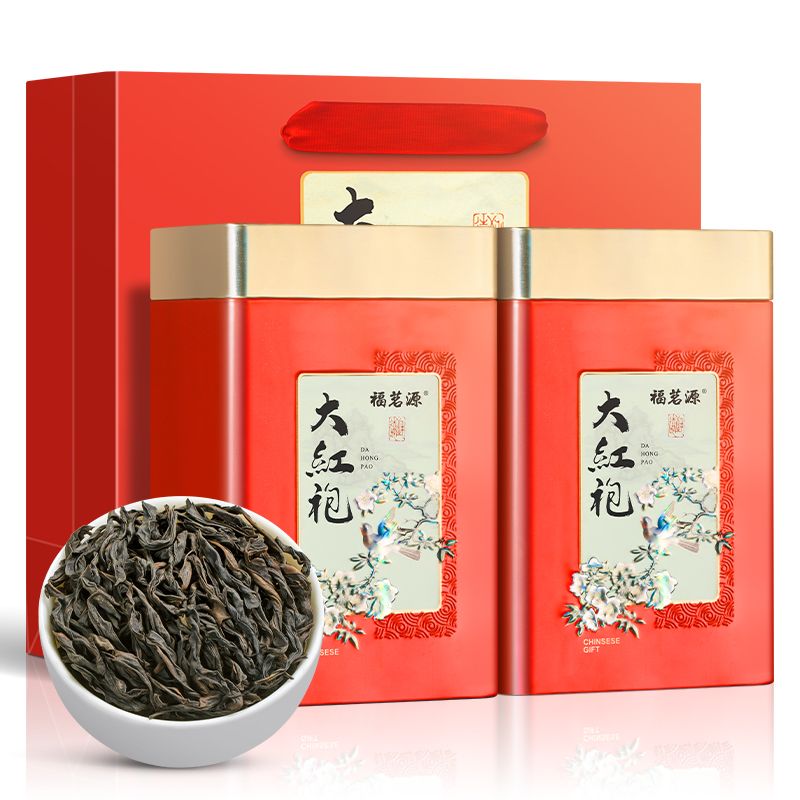 福茗源正宗一斤装大红袍茶叶岩茶大红袍岩骨花香高档乌龙茶罐装