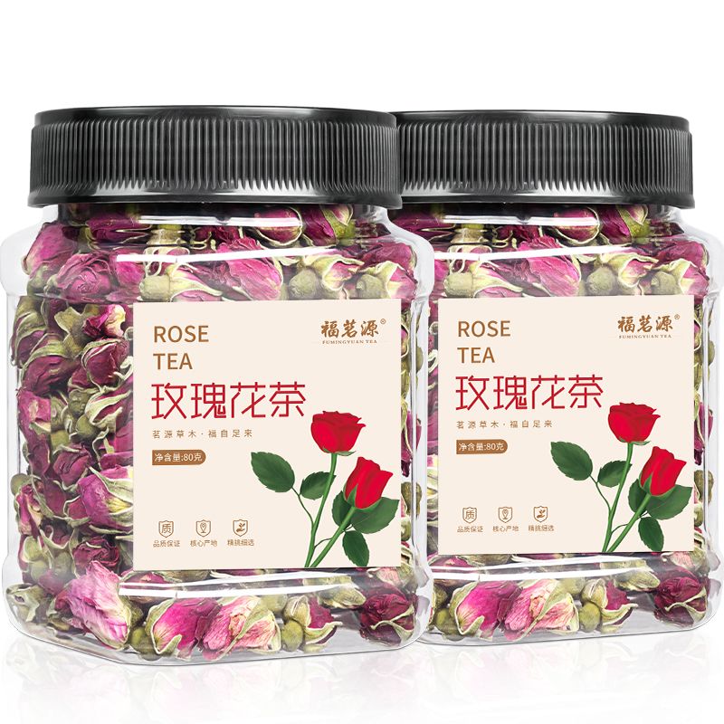 福茗源玫瑰花茶干玫瑰平阴玫瑰花花蕾花草茶花茶罐装80g图片
