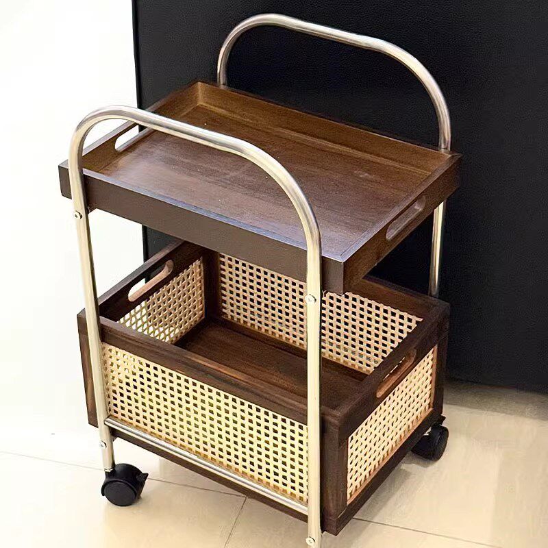 小推车中古边几实木客厅沙发边柜置物柜高级可移动茶Y水架角几藤,住宅家具,移动边几/推车,淘宝优惠券,粉丝福利购,淘宝优惠卷