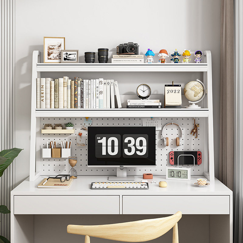 桌面置物b架网红学生学习书桌收纳架子电脑办公桌上多层洞洞板书