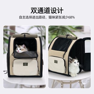 透气防应 猫包外出便携宠物猫咪背包大容量B洗澡出行双肩包轻便款
