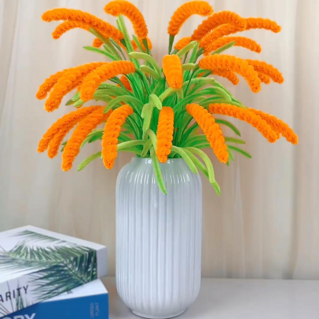 稻穗创意diy扭扭棒手工钩织自己做单花束永生花摆放礼物大麦麦穗