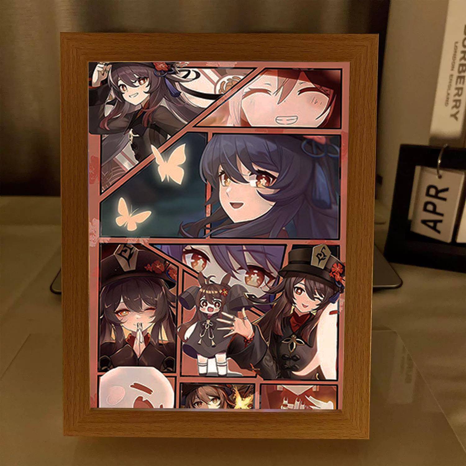 原神周边手办灯光画摆件小夜灯散兵芙宁娜魈胡桃神里绫华数字油画