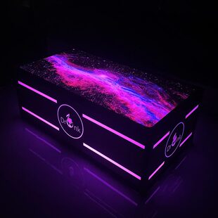 现货ktv茶几发光欧式 七彩灯光酒吧台钢化玻璃不锈钢茶几桌子 包邮
