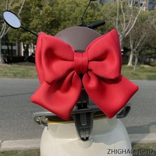 玩偶車載尾公仔蝴蝶結(jié)車車飾品后備箱車貼摩托車尾部汽車后尾