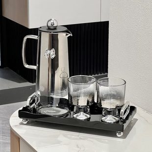 2024新款 耐高温家庭轻奢茶具客厅玻璃水杯家用套装 高档待客水壶