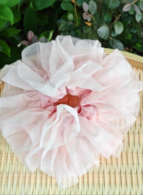 【超蓬松】粉色纱纱大肠发圈甜美芭蕾风头花少女发绳马尾发圈发饰