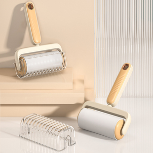 卷筒卫生纸滚刷黏毛沾去猫毛家用衣服床上头发清 粘毛器滚筒可撕式