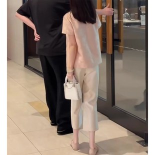 小个子V显高显瘦八分 新中式 国风缎面醋酸直筒裤 女夏薄款 2025新款