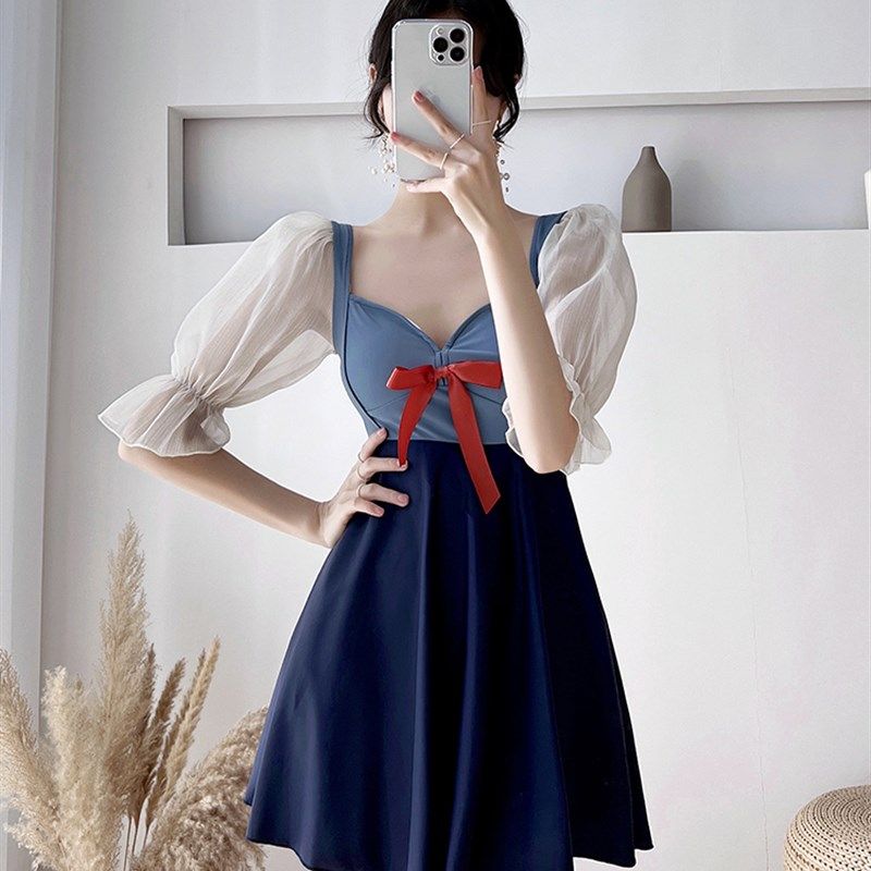 少女20a22新款遮肚显瘦大码游泳衣夏季连体保守裙式微胖女孩高级,运动/瑜伽/健身/球迷用品,连体泳衣,淘宝优惠券,粉丝福利购,淘宝优惠卷